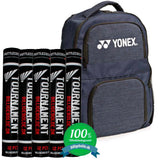 Yonex backpack navy + 5 rør tournament fjerbolde
